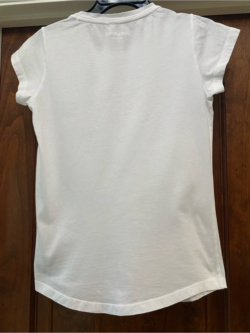 Zadig & Voltaire Women's Amour Heart T-shirt Sz M white with red graphic - Picture 6 of 7